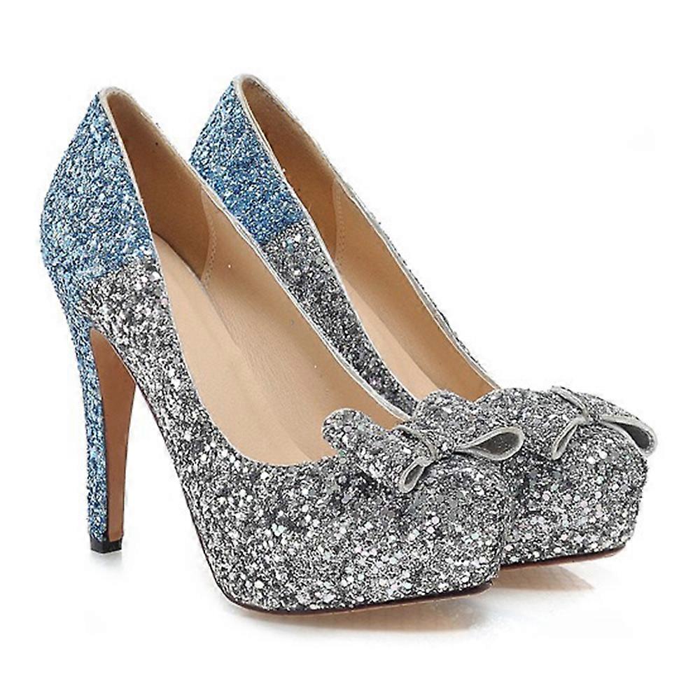 Paillette Bowknot Platform Sexy Chaussures à talons hauts