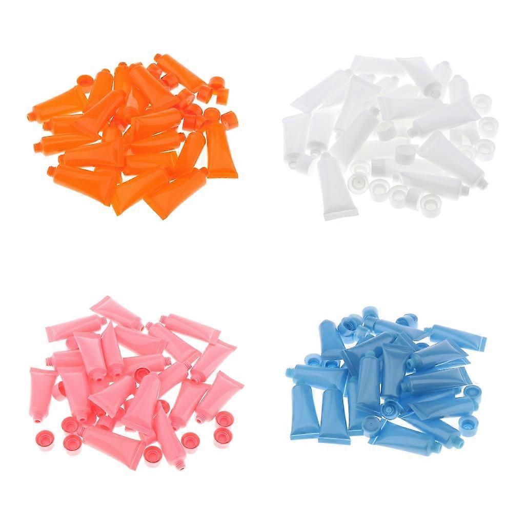 80x 10 ml tomma plaströrflaskor för kroppslotionkrämläpp