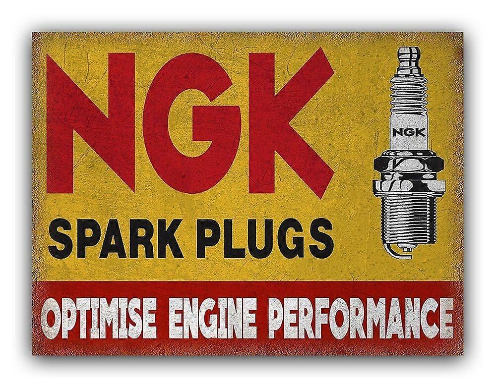Szomorú retro stílusú NGK gyújtógyertyák Fém garázs táblák Mancave fészer mód-188