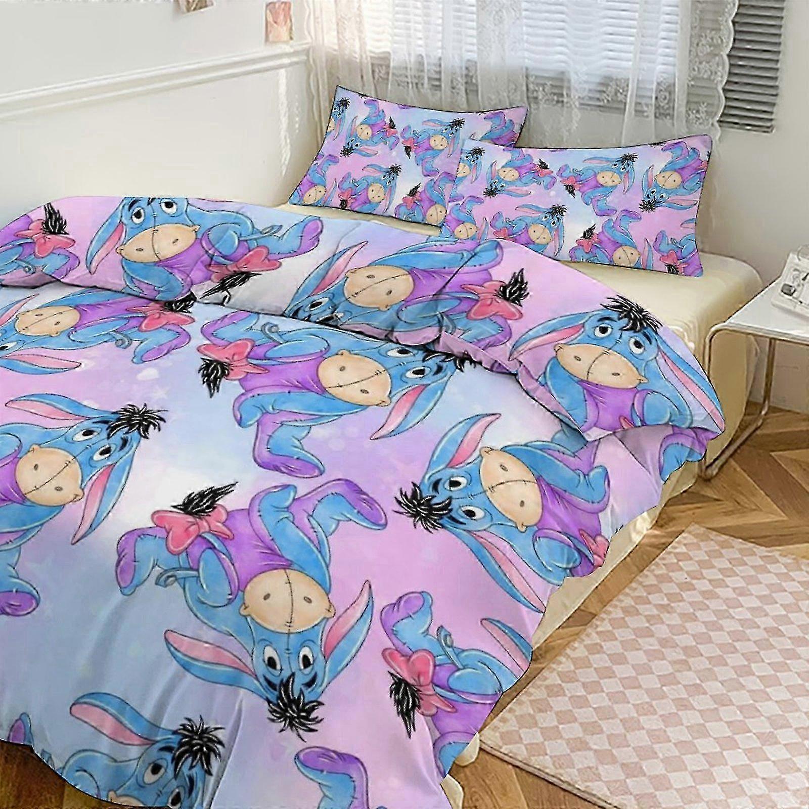 o63 Lençóis de Cama com Estampa de Bisonho Conjunto de Edredom Cove3 Peças Capa de Colcha e Fronhas para Mulheres Homens Adolescentes (1 Capa de Edredom e 2 Fronhas)