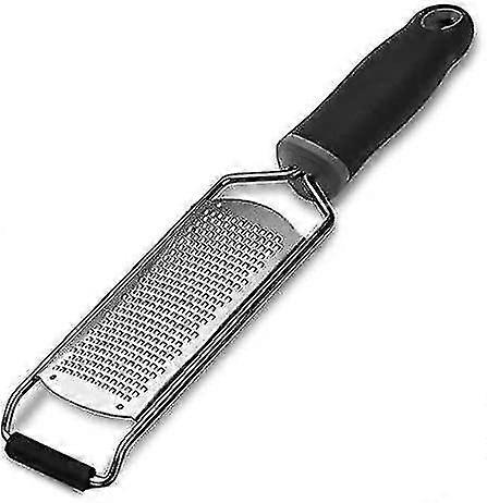 Cheese Grater And Lemon Zester, Made Of Stainless Steel And With Soft Rubber Handle, Multipurpose Kitchen Accessory, Easy To Use And Dishwasher Safe
