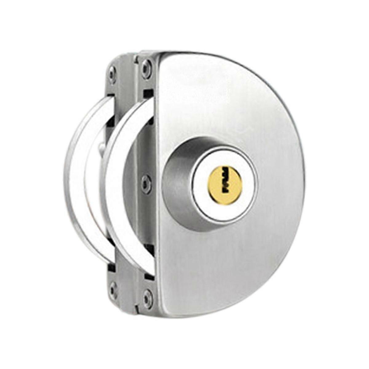 Glass Display Cabinet/Showcase Locks Stainless Steel Double Door No Need Drilling Easy to Install Home Tool with 2 Keys
