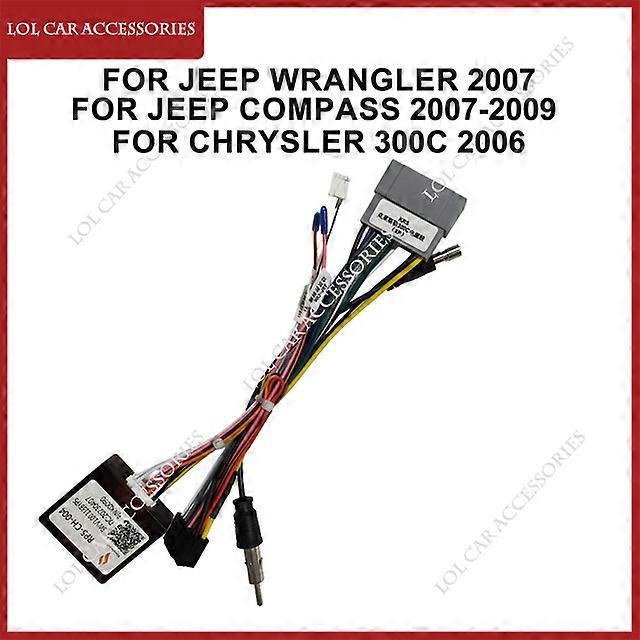 Power Cable Canbus For Jeep Wrangler 2007 / Compass 2007-2009 / Chrysler 300C 2006 Bluetooth Transmitters Car Audio Radio Android Player Wiring Harnes