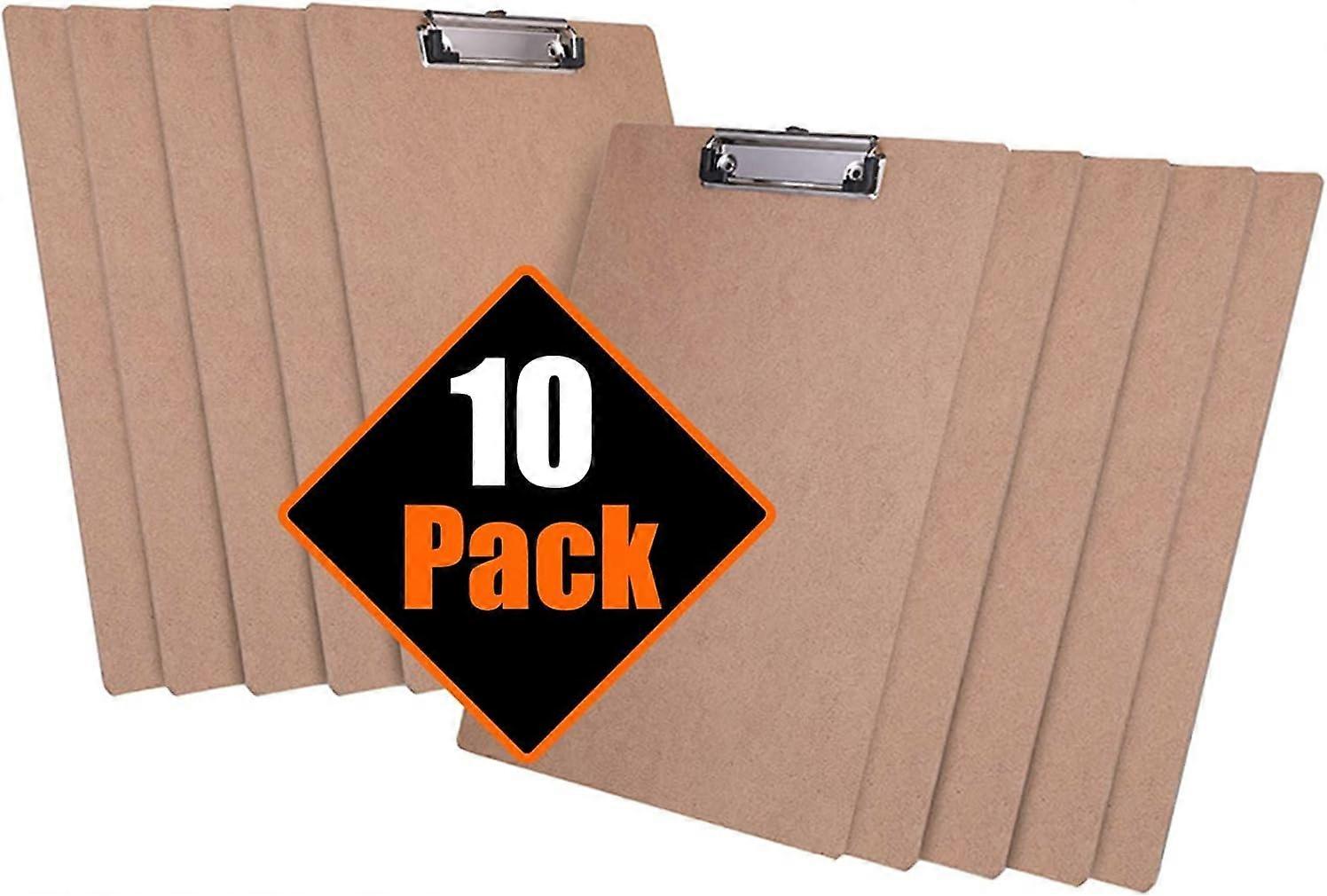 10 Pieces Wooden A4 Clipboard Holder with Clamp, Clipboards for Writing Memo Files Paper, Clipboards Ideal for Daily Work