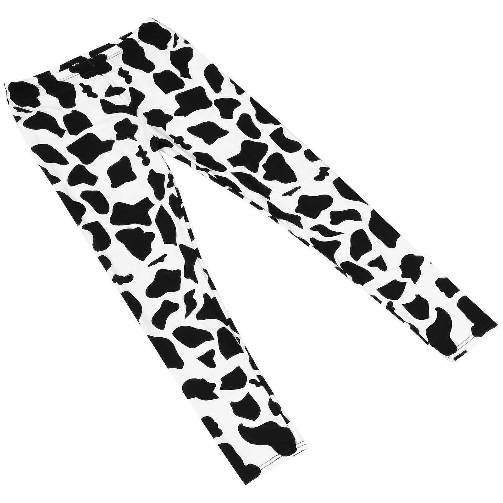 1 Pair of Breathable Stockings Flexible Cow Pattern Bottoming Stockings (XL)