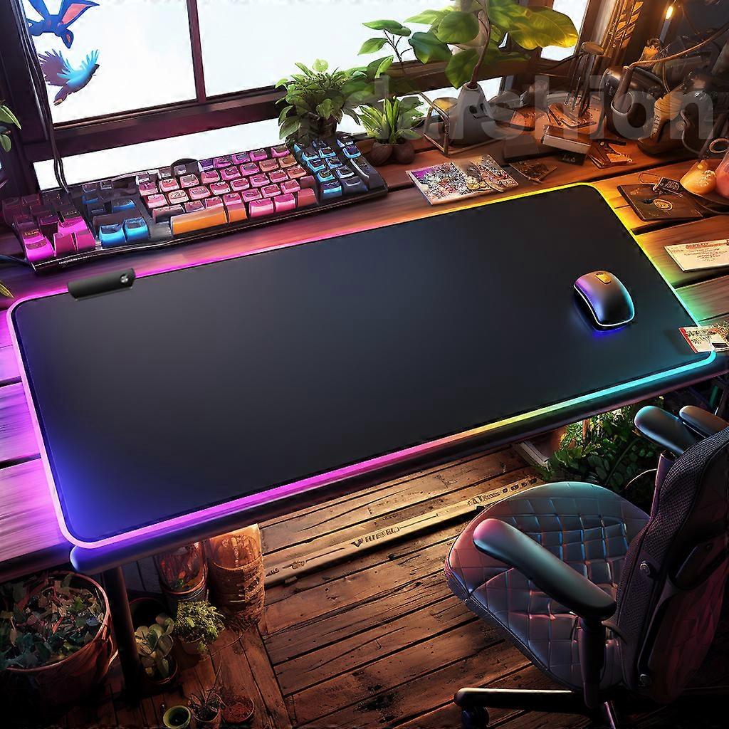 Luminous Mouse Pad Glowing Mat Gaming Mat Led Mat Anti-Slip Pad Nonslip Pad Gaming Pad Keyboard Mat Led for Desk Luminous Mousepad Computer Natural Ru