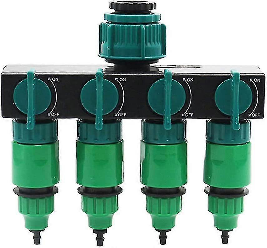 4 Way Water Tap Splitter With Quick Connectors, 1" 3/4" 1/2" Garden Hose Adapter (type1)