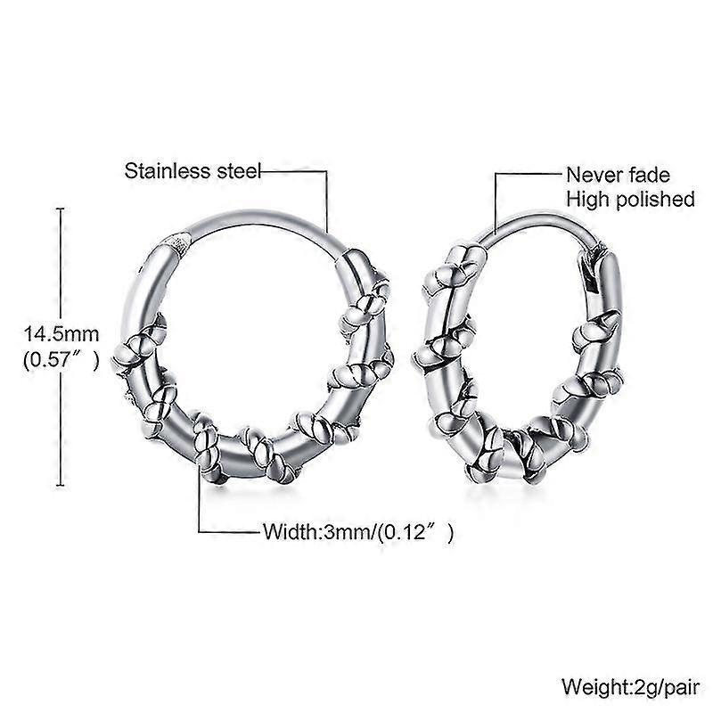 Délicat pour hommes, Boucles d’oreilles Feathers Drop, Oreilles de déclaration, Bijoux Hipster, Acier inoxydable, Boucle d’oreille Hoops, Tw