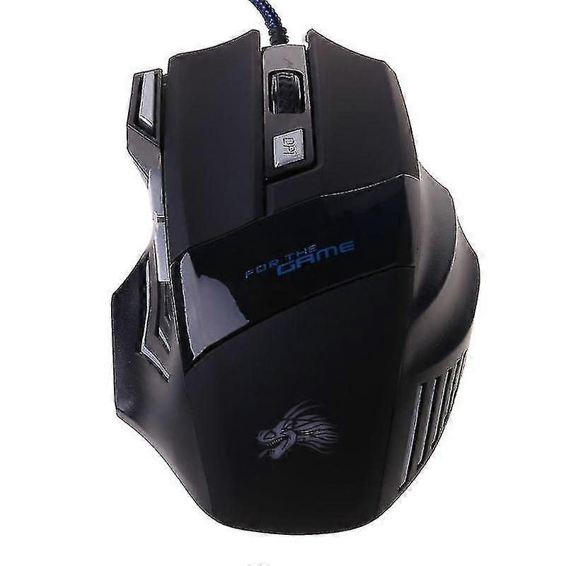 Gaming Mouse 7 Button Usb Wired Led Breathing Fire Button 5500 Dpi For Laptop Pc