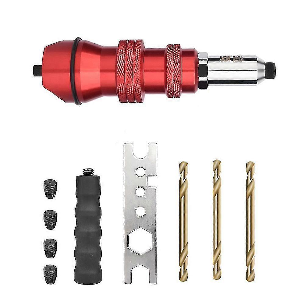 Electric Rivet Adapter Rivet Machine Conversion Part Set Electric Rivet Machine Quick Conversion Joint 2.4-4.8mm Rivets Use