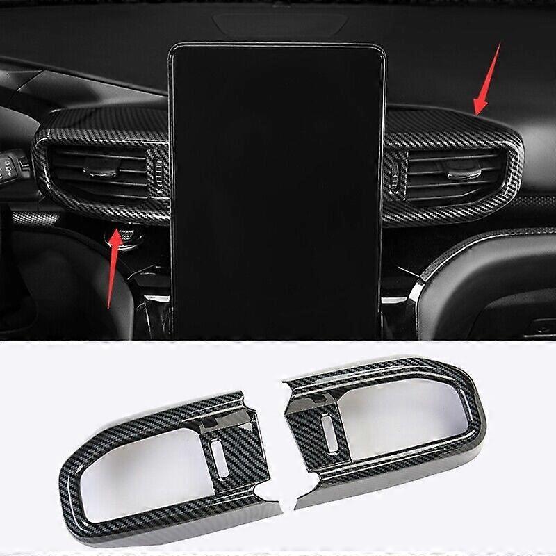 For Ford Explorer 2020 karbonfiber midtkonsoll luftutløpsdeksel 2x