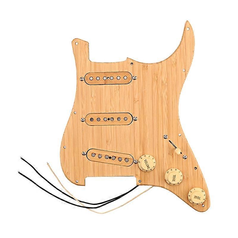 Single-Coil Pickup Förkopplad laddad Pickguard Elgitarr Reservdelar