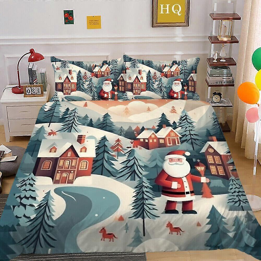 v4111 ملاءات السرير هدايا عيد الميلاد سانتا كلوز 3 غطاء لحاف مجموعة ملاءات سرير الفراش IU4111