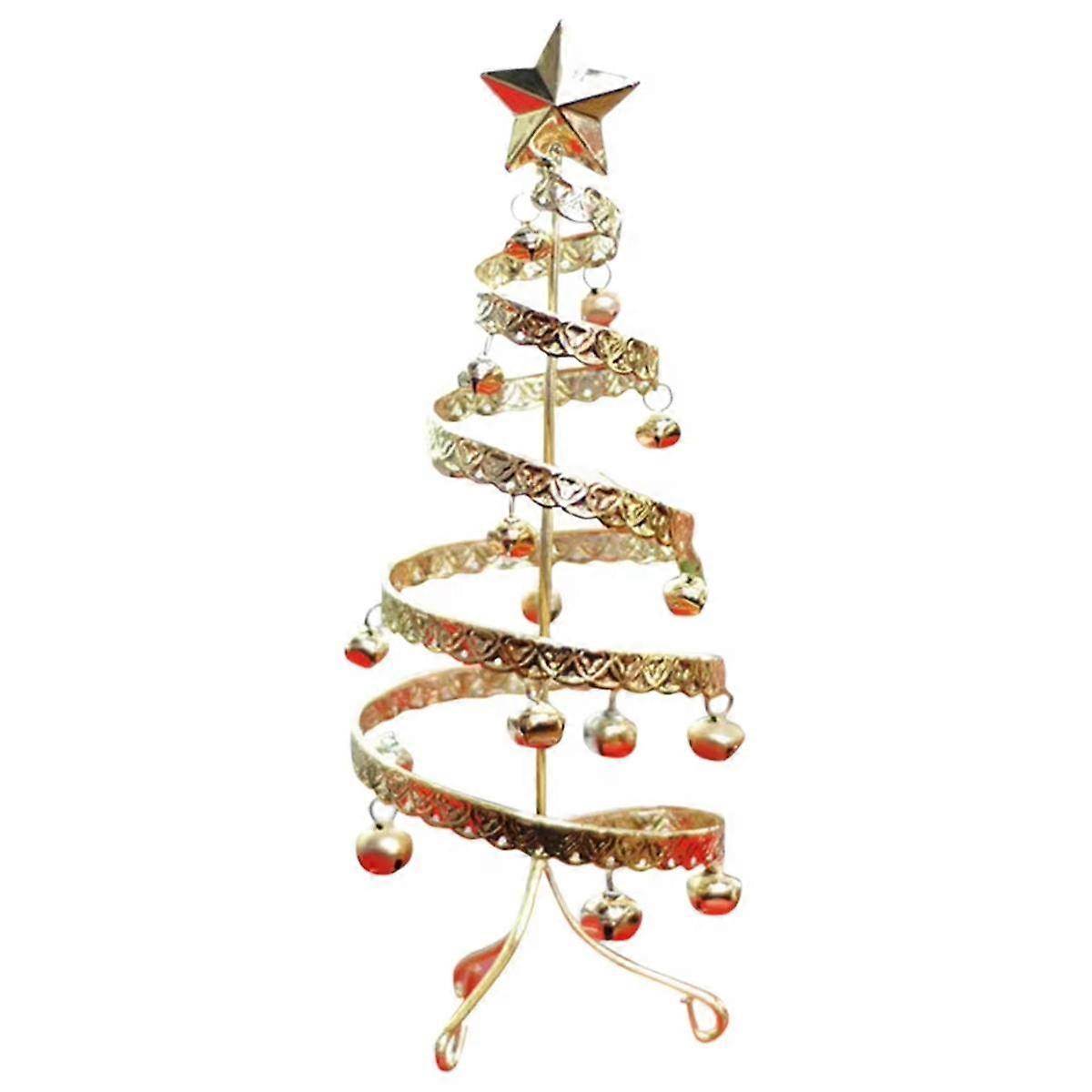 Iron craft bell mini Christmas tree desktop simulation Christmas tree display Christmas decorations