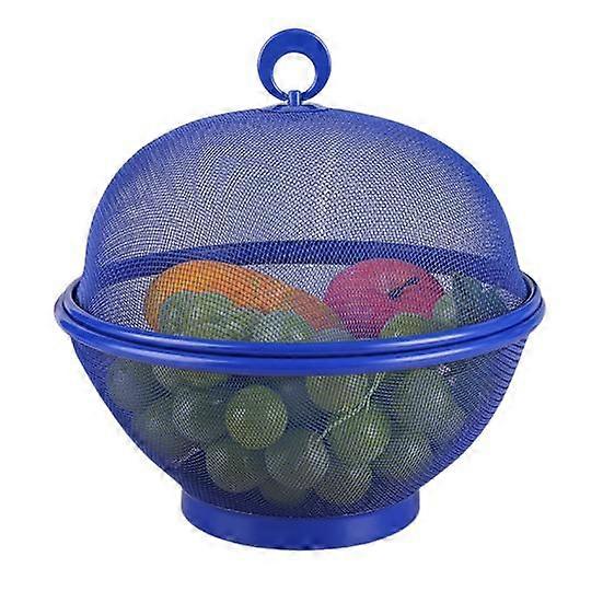 Large Capacity Mesh Fruit Basket with Lid Fly-Proof Fruit Bowl Easy to Clean Dishwasher Safe Fruit Basket with Cover