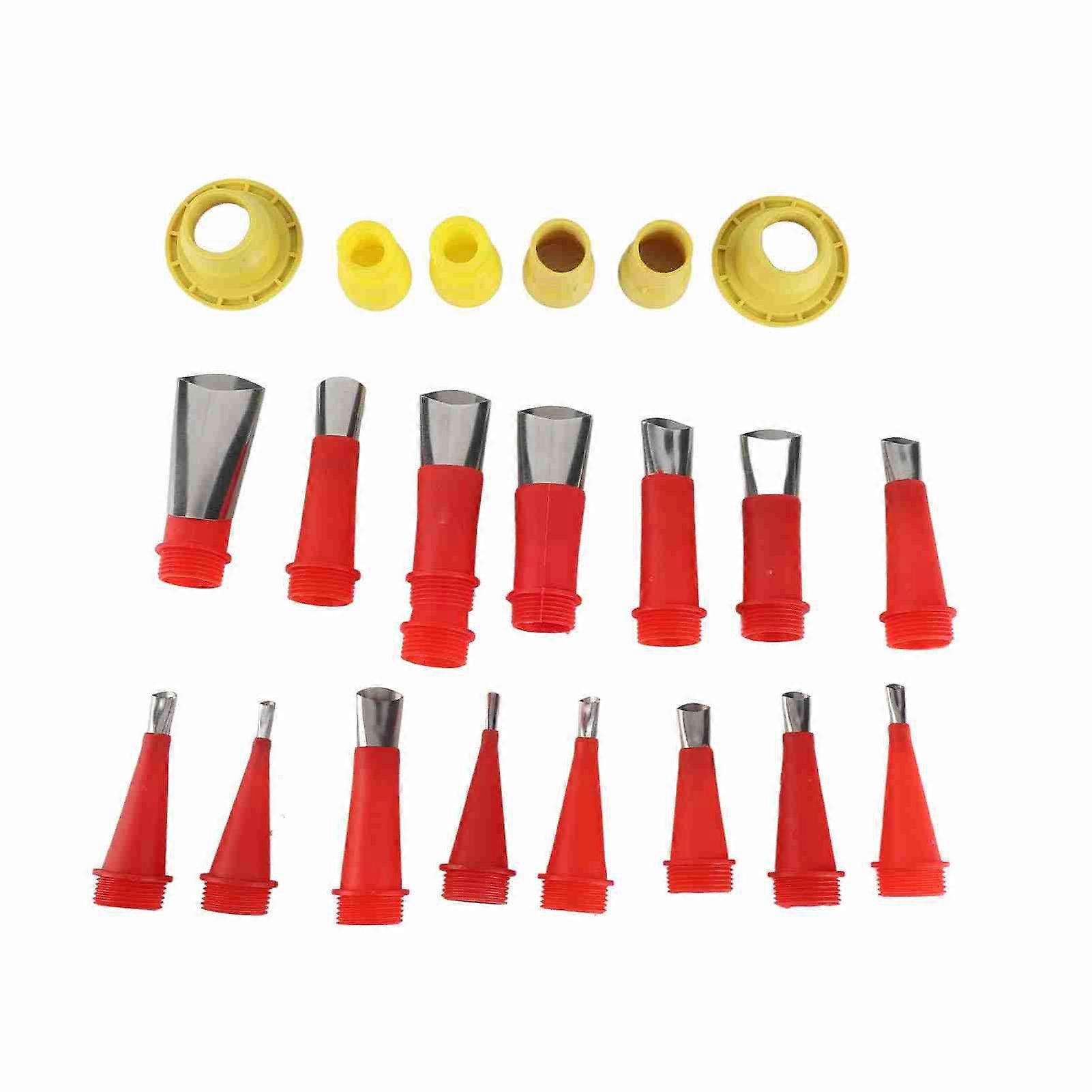 16pcs Stainless Steel Caulking Nozzle Applicator and 6pcs Connection Base Caulking Finisher Tool Set for Home Decoration