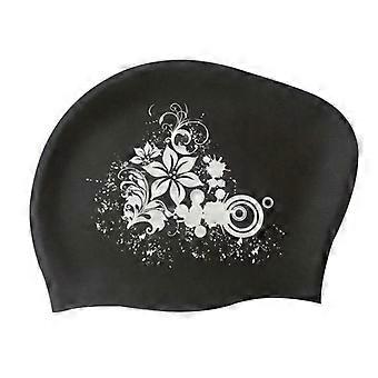 Gorro de natación elástico nuevo, ampliado, impermeable, de silicona, con protección para las orejas, cómodo y seguro.