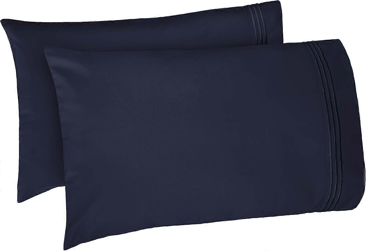 Double-Brushed Hypoallergenic Wrinkle-Resistant Microfiber Pillowcase Set