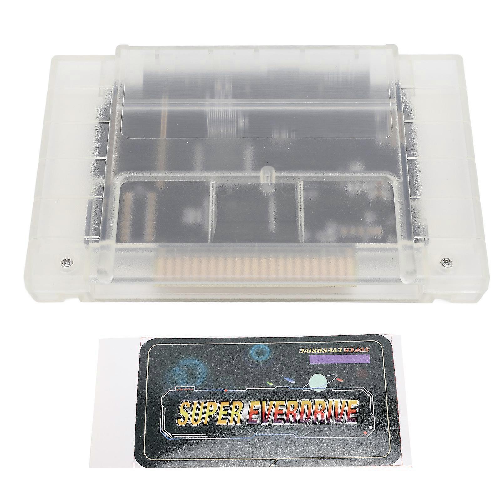 Game Cartridge 3000 in 1 V1.0 Video Game Cartridge with 8GB Memory Card for SFC Game Console Transparent White