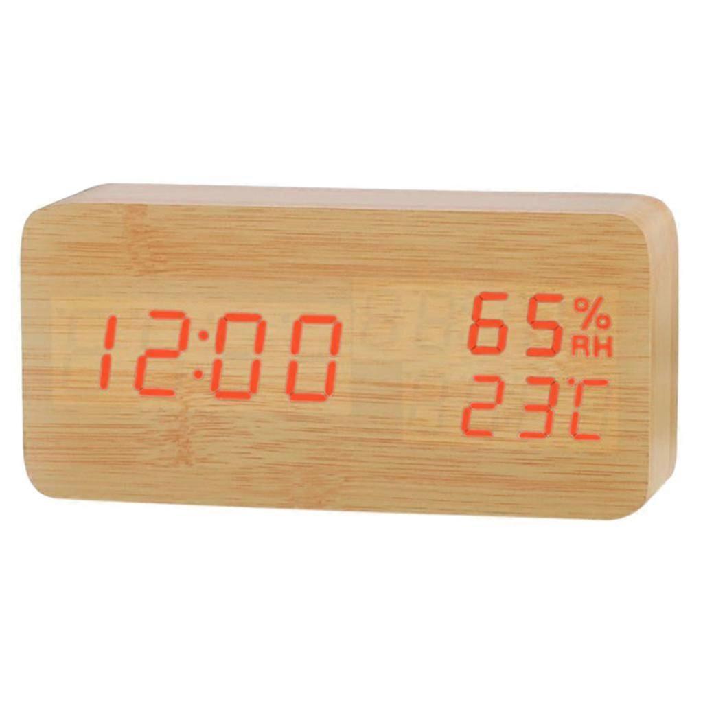 Alarm Clock in Wood Digital Alarm Clock Multifunction Exquisite Production