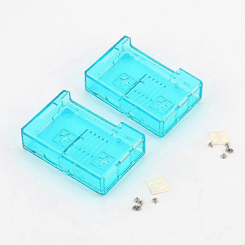 Upgraded ABS Blue Clear Transparent Slick Case Box For Raspberry Pi 2 Model B/B+