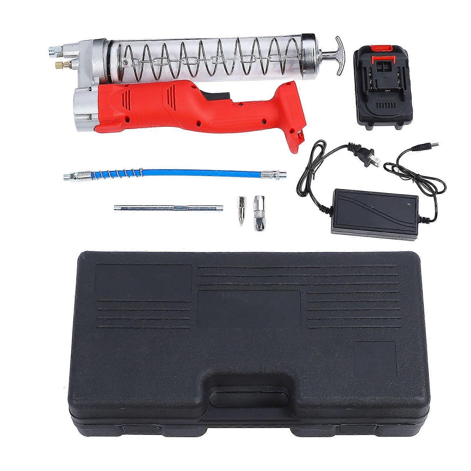 Cordless Grease Sprayer Set 8000 to 10000psi 200W Versatile Portable Battery Powered Electric Grease Sprayer for Automobile Ship Heavy Machinery MK349