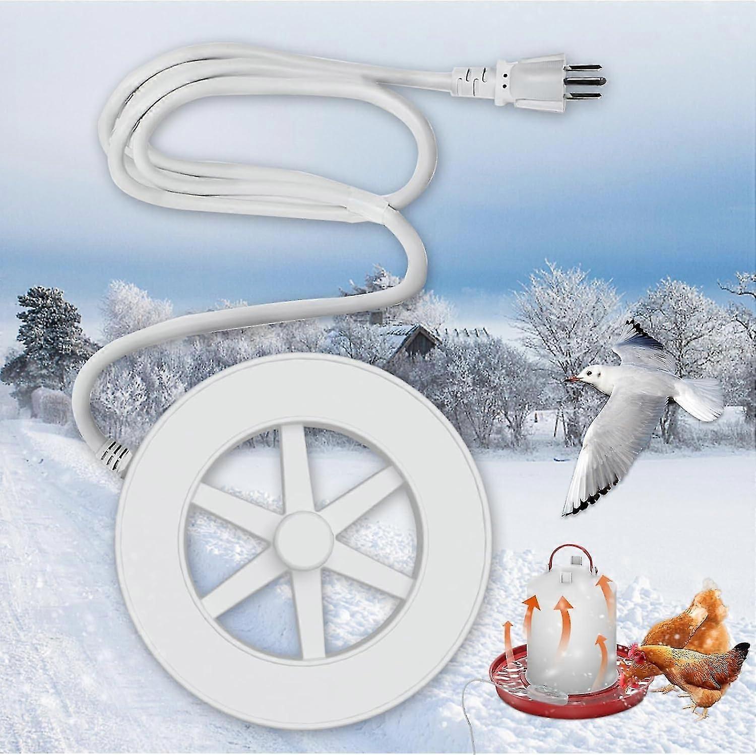 Bird Bath Heater For Outdoors In Winter, 70w Birdbath De-icer, Chicken Waterer Heater Deicer With Thermostatically Controlled