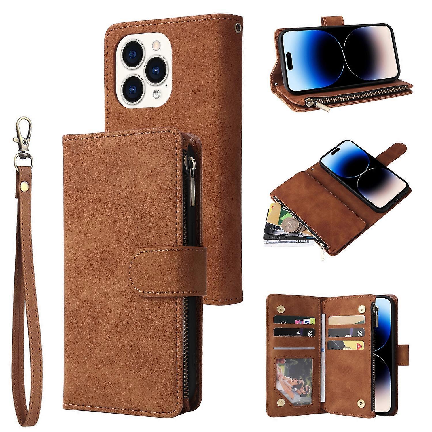 For iPhone 14 Pro Multifunctional Phone Leather Case with Card Slot
