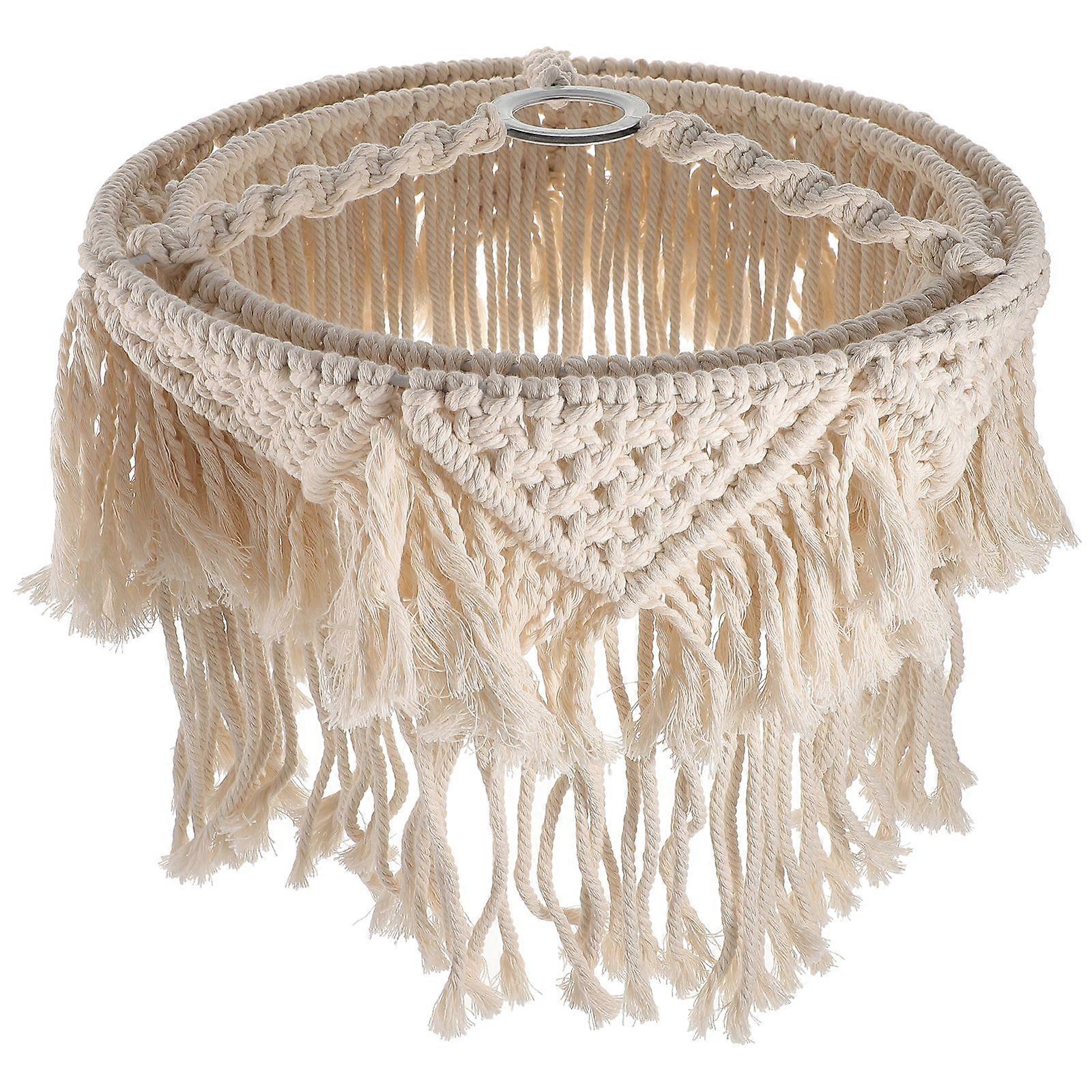 Macrame Lamp Shade Ceiling Light Shade Hanging Pendant Light Cover Chandelier Shade