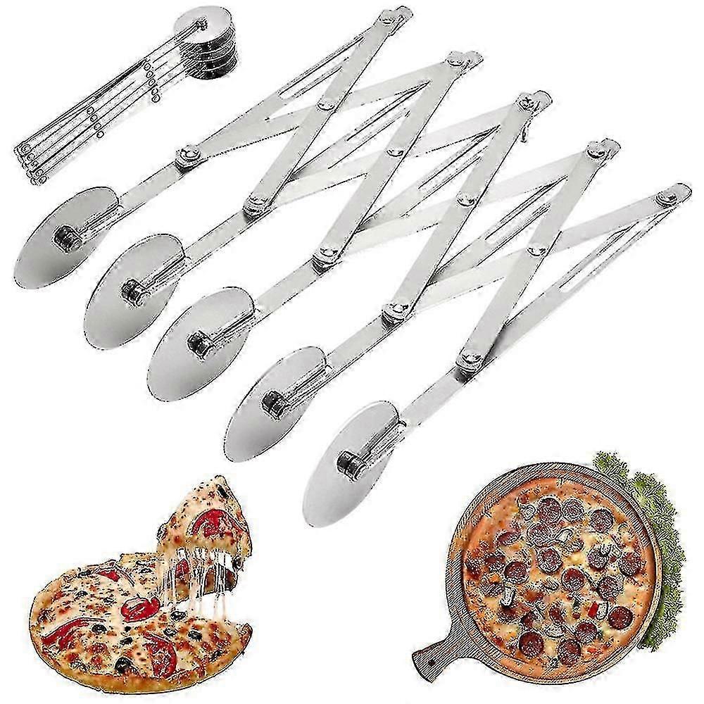 Stainless Steel Cutter Multi-wheel Dough Pizza Divider Knife