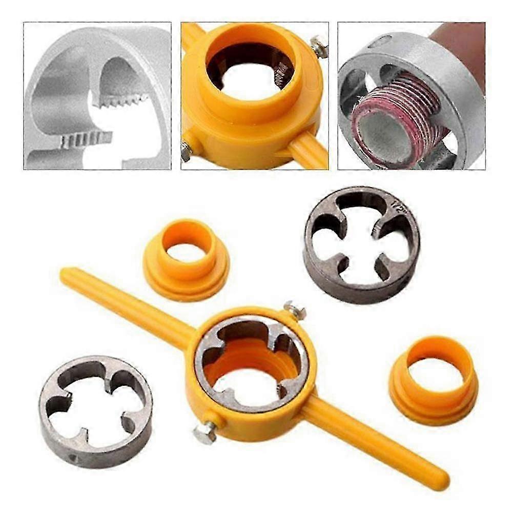 6x PVC Thread Tool Maker Plastic Screw Die Set For Pumps Durable Kit