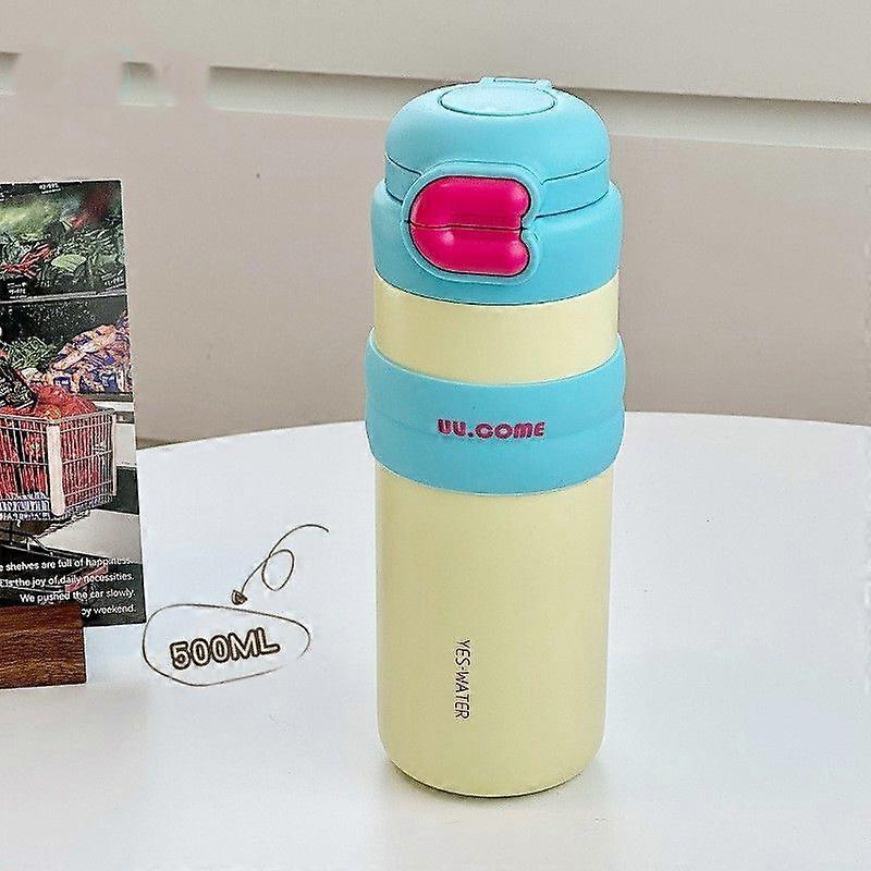 16 oz Insulated Stainless Steel Water Bottle for Sports,Travel,and School BPA-Free Sports Water Bottle-Blue