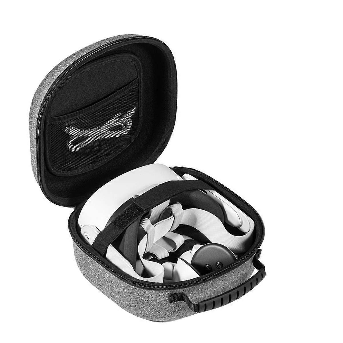 Carrying Bag for 3S/Quest 3/Quest 2 VR Headset and Touch Controller Case VR Accessories Gray