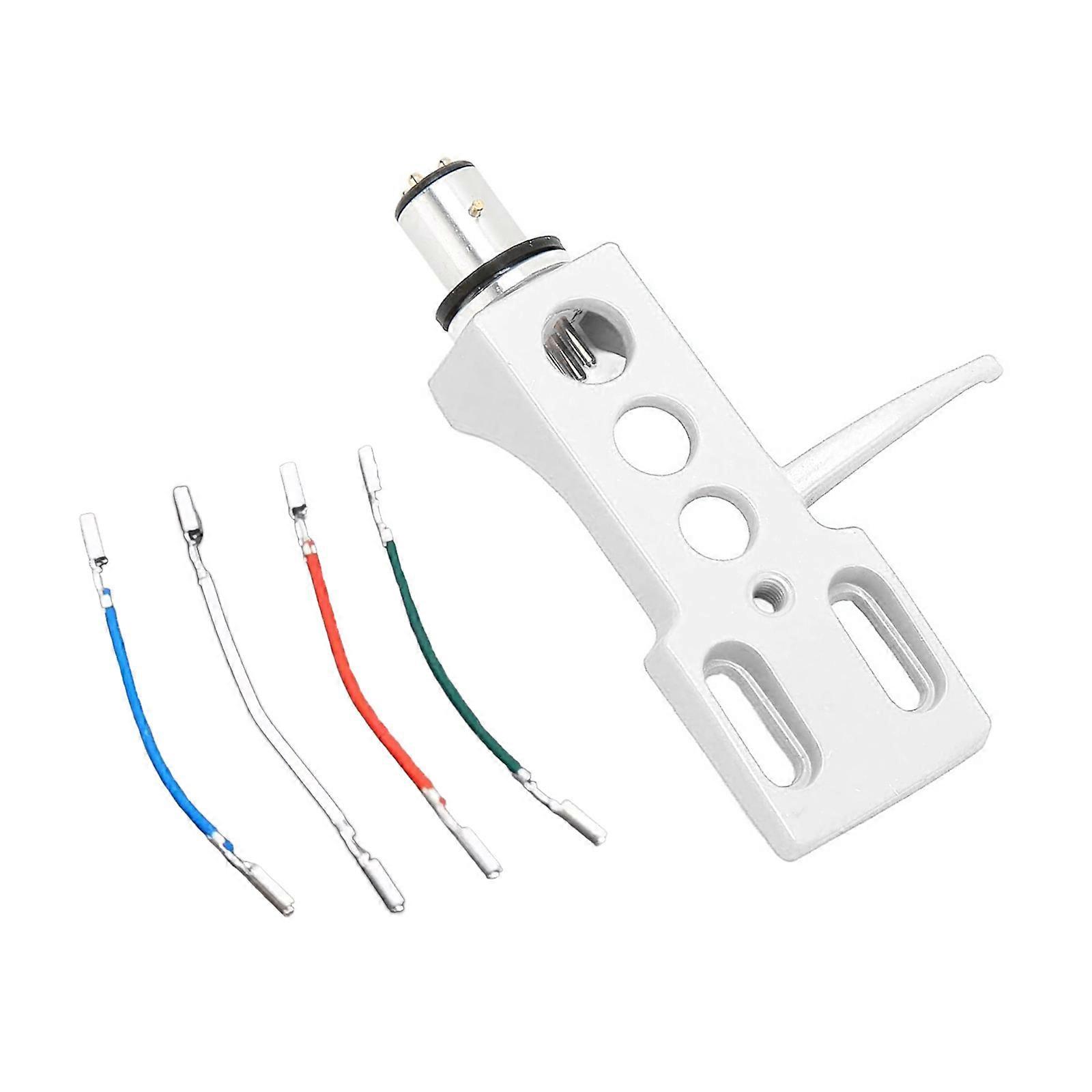 Aluminum Turntables Cartridge Stand Holder with Color Wire for Record Player Needle Holder for Audiophiles Silver