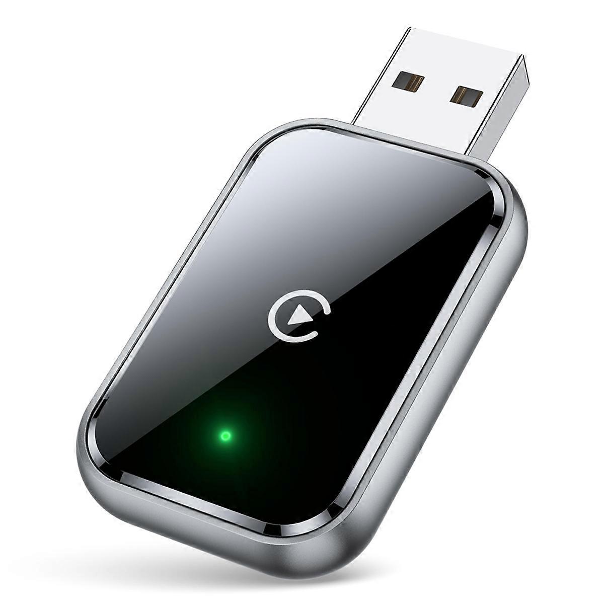 Wireless CarPlay Adapter for , Convert Wired to Wireless, Mini Size, USB & USB-C, No Delay