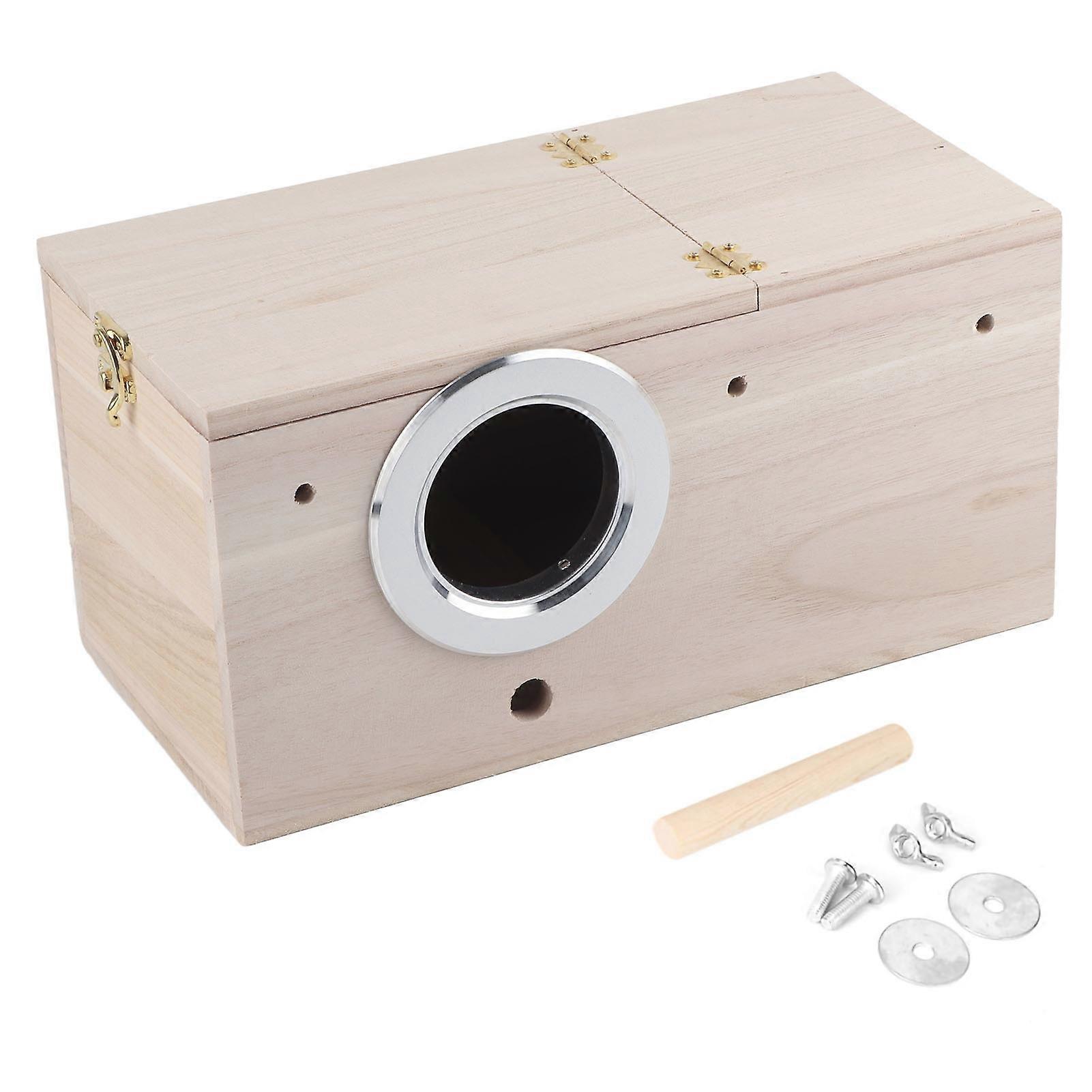 Parakeet Nesting Box, Wooden Bird House, Thermal Insulation