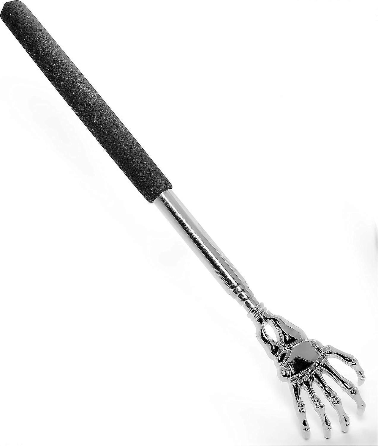 Portable Relief Companion, Glow-in-the-Dark Extendable Back Scratcher For Anytime Use, Stainless Steel Claw With Wave Rubber Grip, Optimal Reach Back