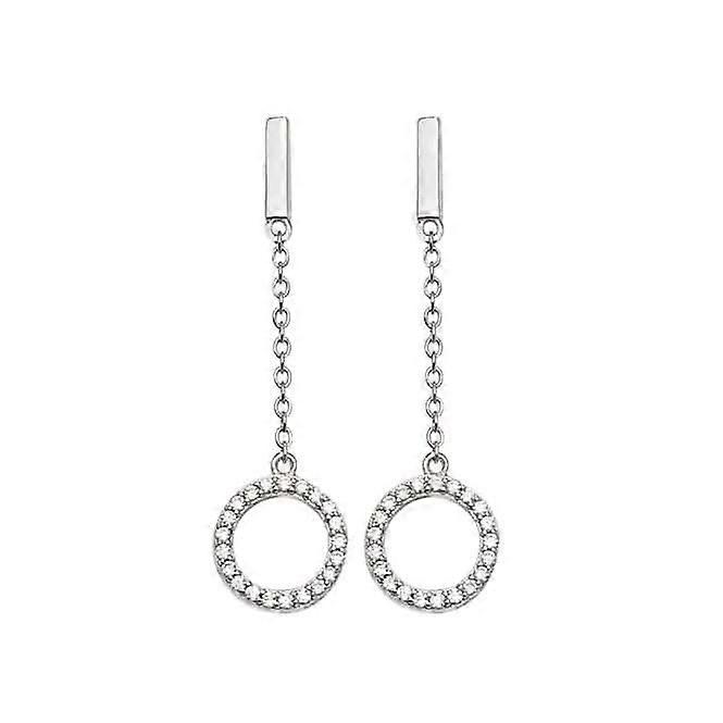 Acotis Silver Drop Earrings Zirconia G51169