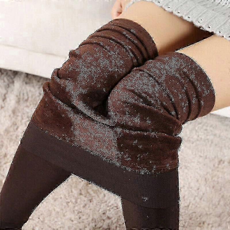 Femei Fleece căptușeală Jambiere Solid Color Colanti Full Length High Talie Tummy Control