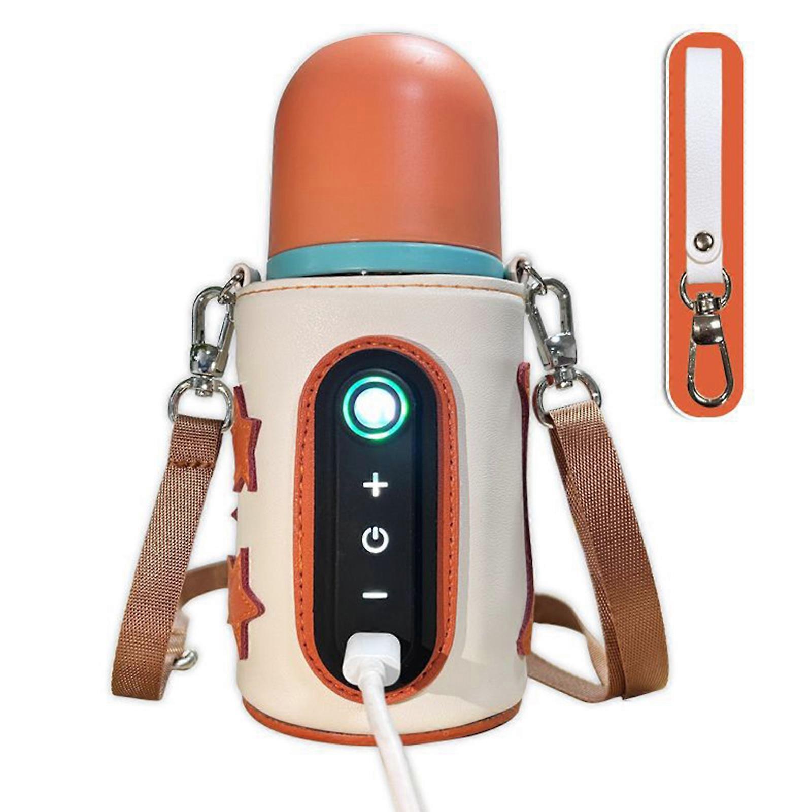 Baby Feeding Solution USB Bottle Warmer Cover with LCD Infant Bottle Warmer Portable Bag for Excellent Milk Temperature