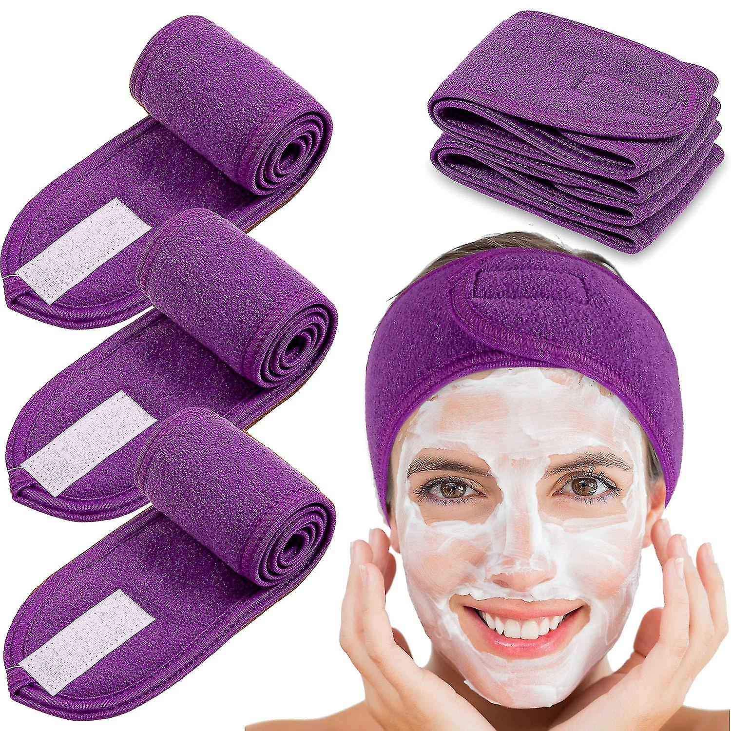4pcs Hair Band For Make-up,adjustable Hair Protection Band With Velcro