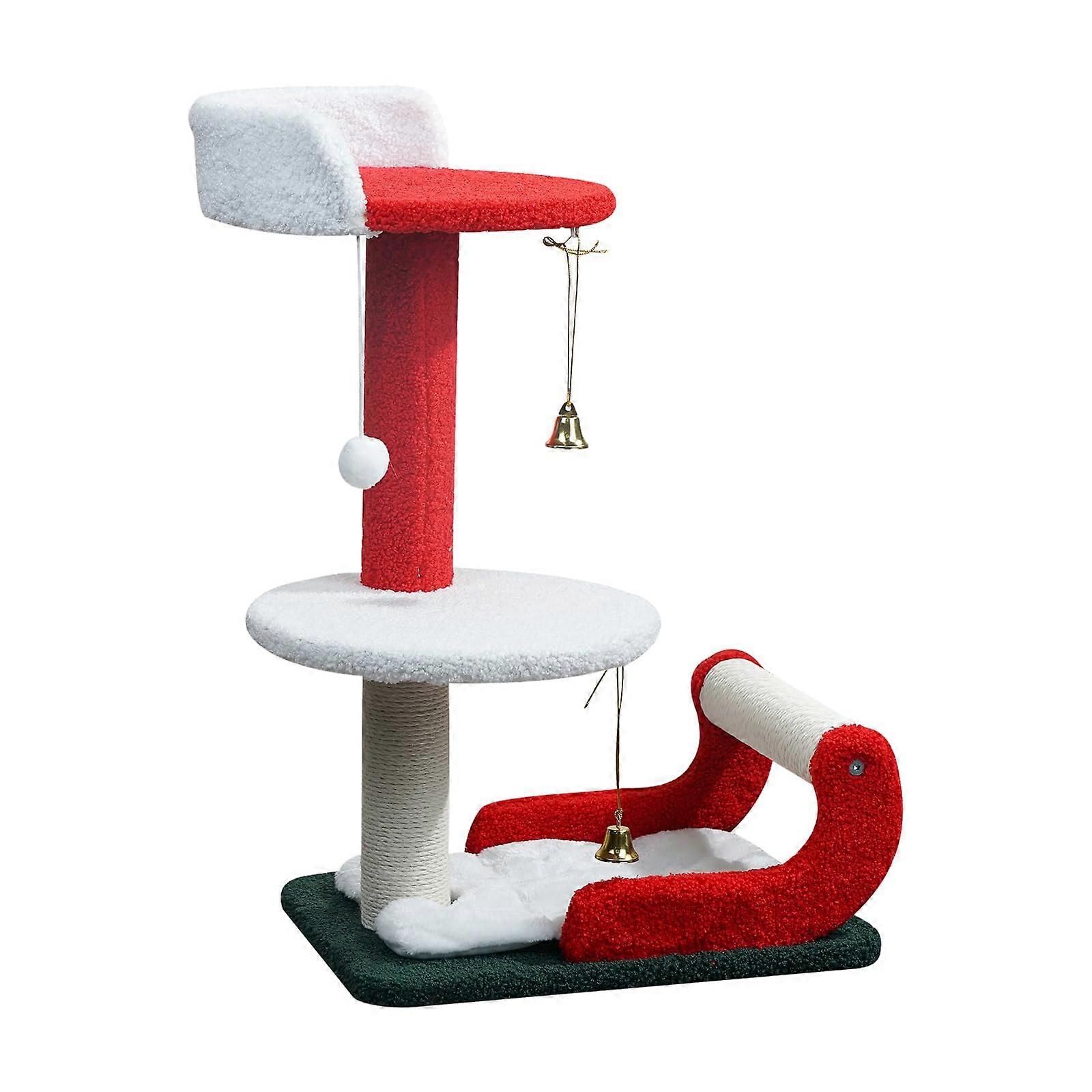 Christmas Cat Scratching Post Kitten for Kitty 21.5 Inch