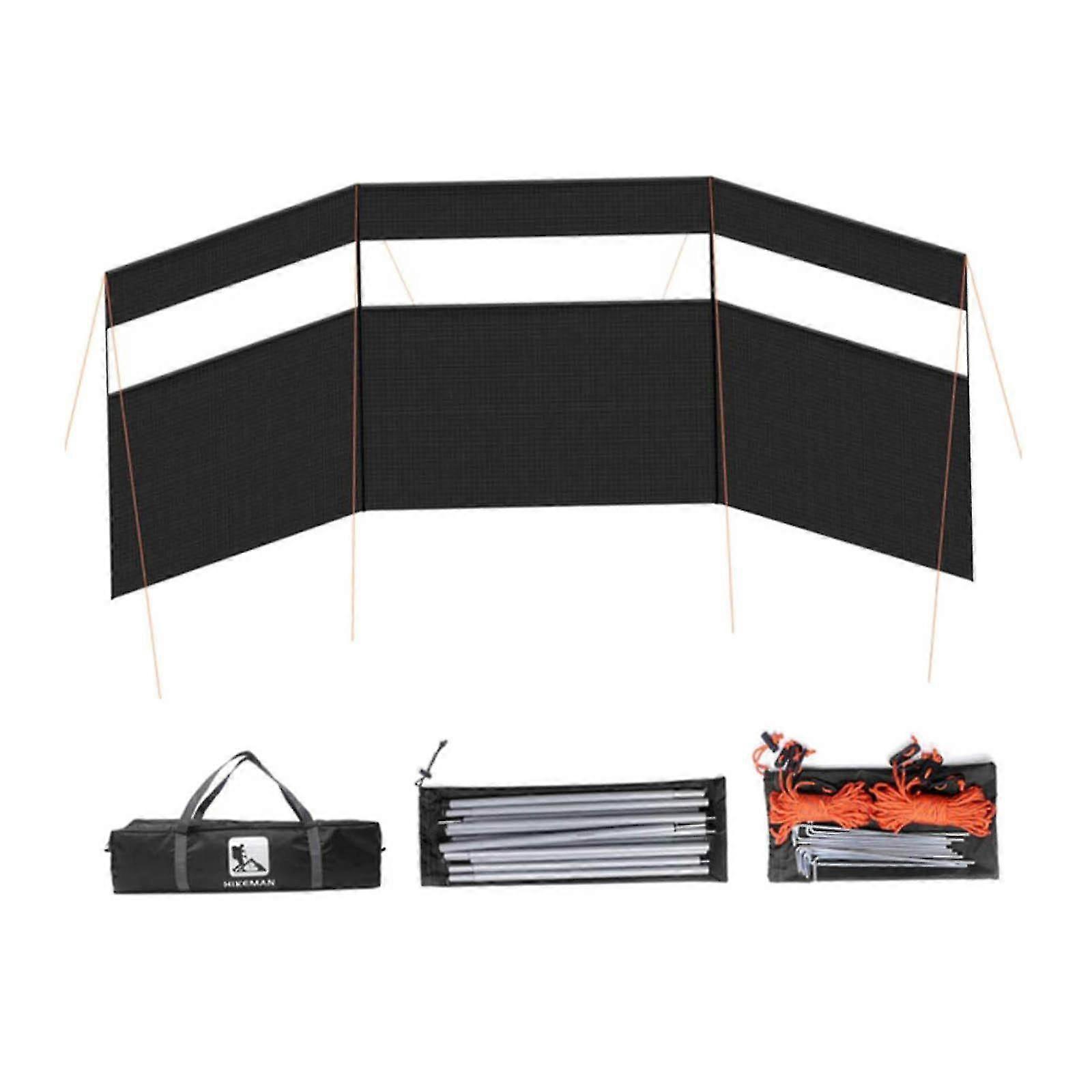 Camp Windscreen Outdoor Camping Cooking Campfire Grills Windshield Black