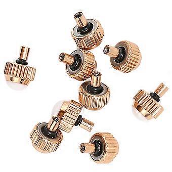 DTCY 10pcs Corona de reloj de acero inoxidable Cabeza de reloj de oro rosa Accesorio de repuesto para relojero 4mm