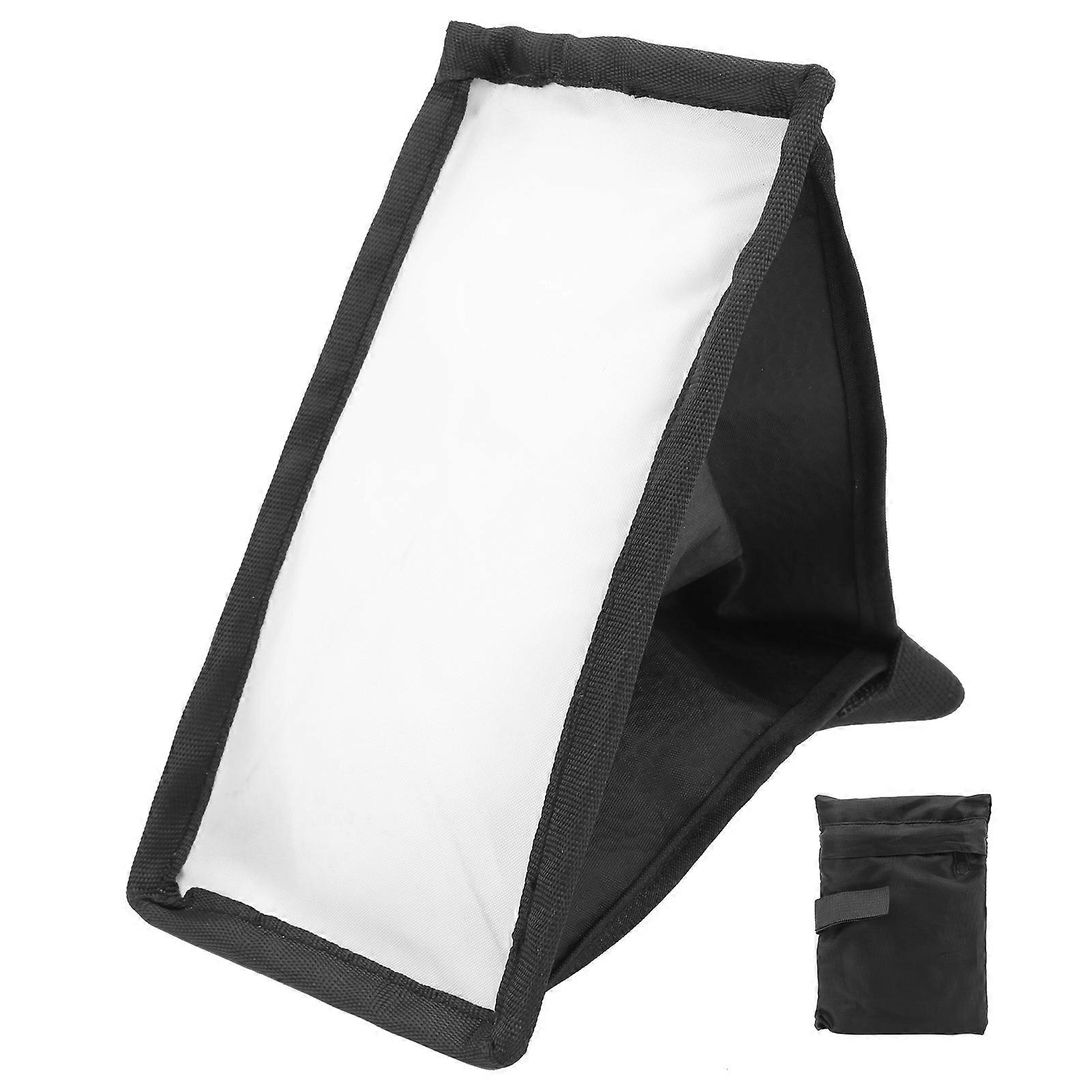 Camera Top Flash Light Softbox 8x15cm Square Small Portable Foldable Accessory Black