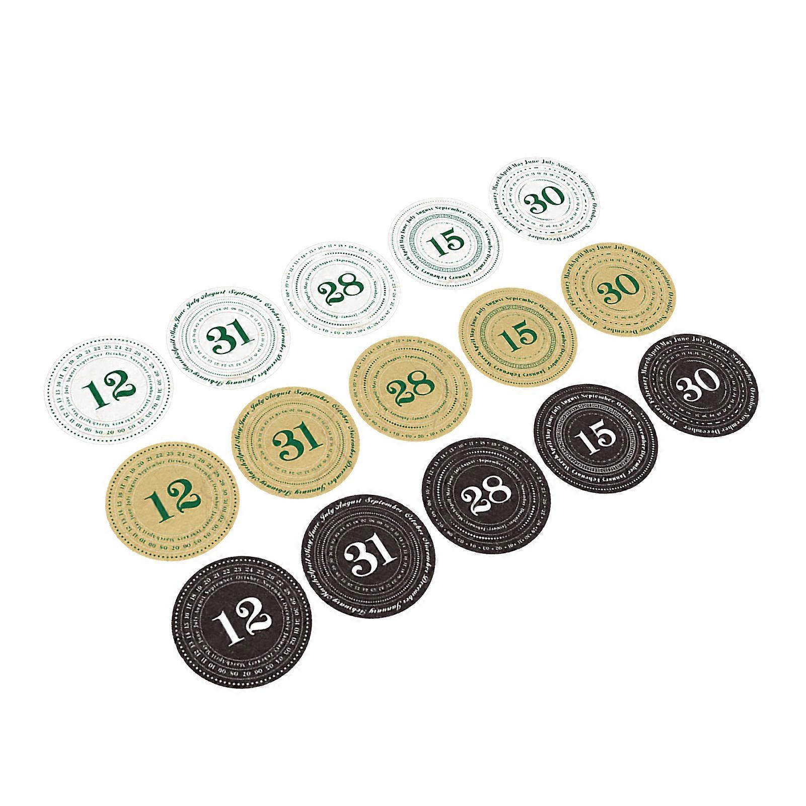 30 Sheets Round Scrapbook Sticker DIY Rich Pattern Avoiding Seeping Round Memo Notes compatible with Diaries Type 1