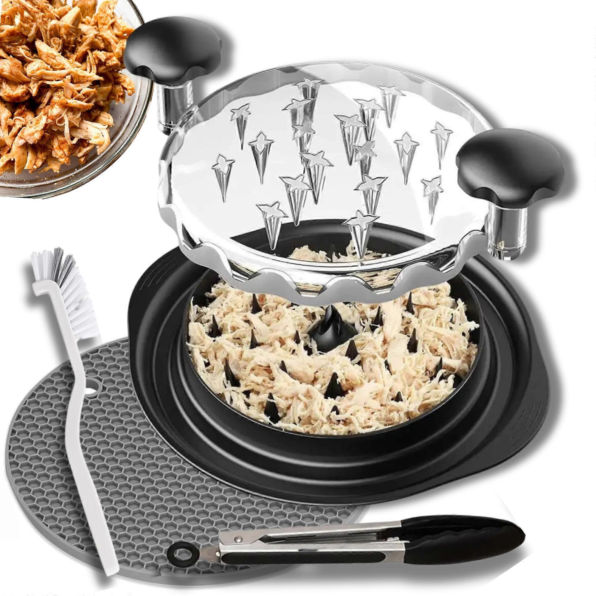 Chicken Shredder Tool Twist Large - 10 'Meat Partners Brush, Tongs and Silicone Matte