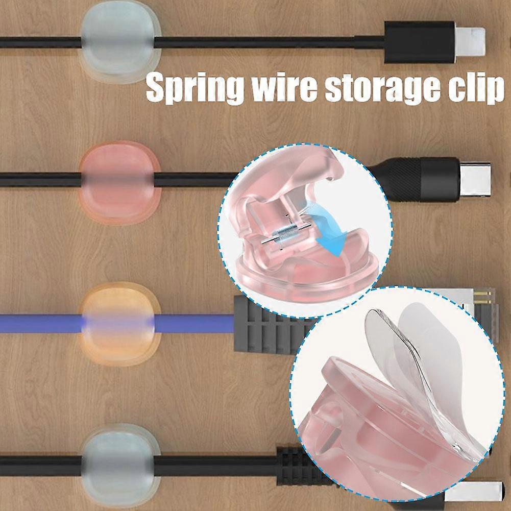6Pcs Wire Cord Organizer Holder, Self Adhesive Cable Clips