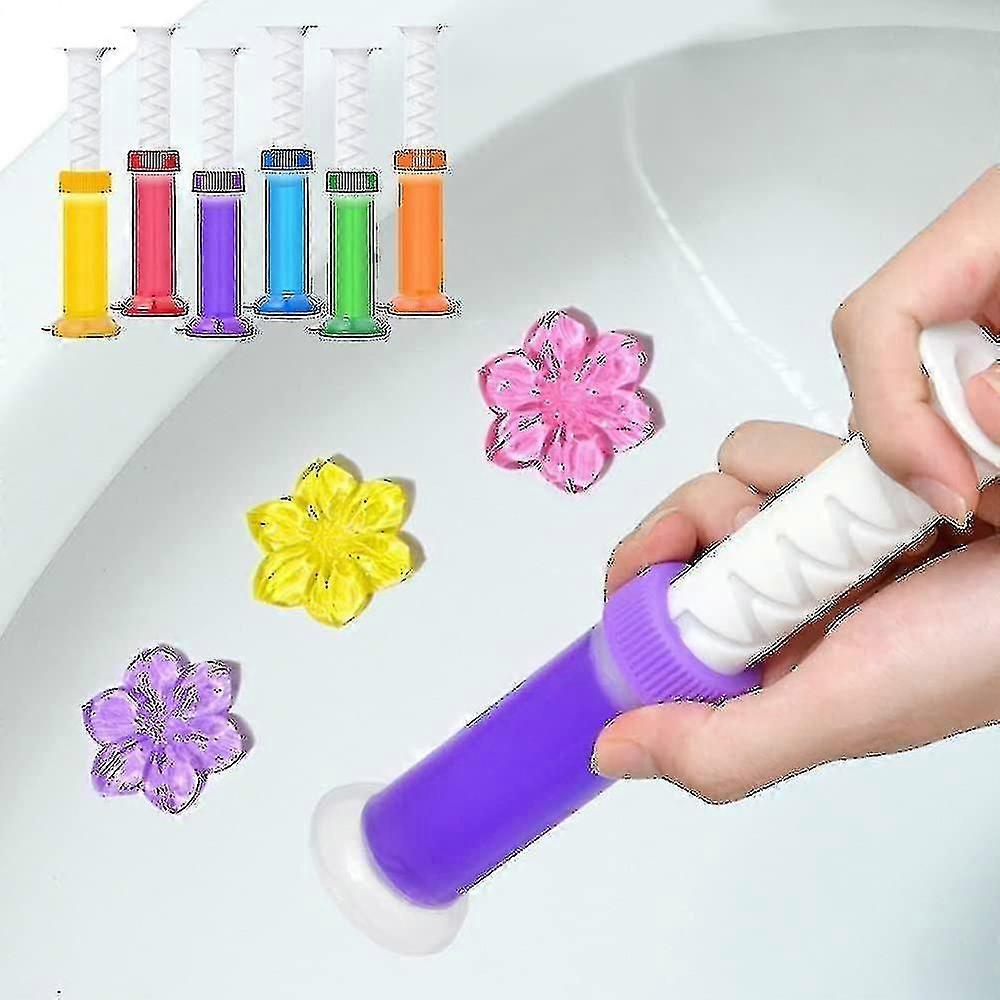 WC Schüssel Reiniger Gel Stempel 66 Stück - Lang anhaltender Badezimmer-Desodorierer mit blumigem Duft