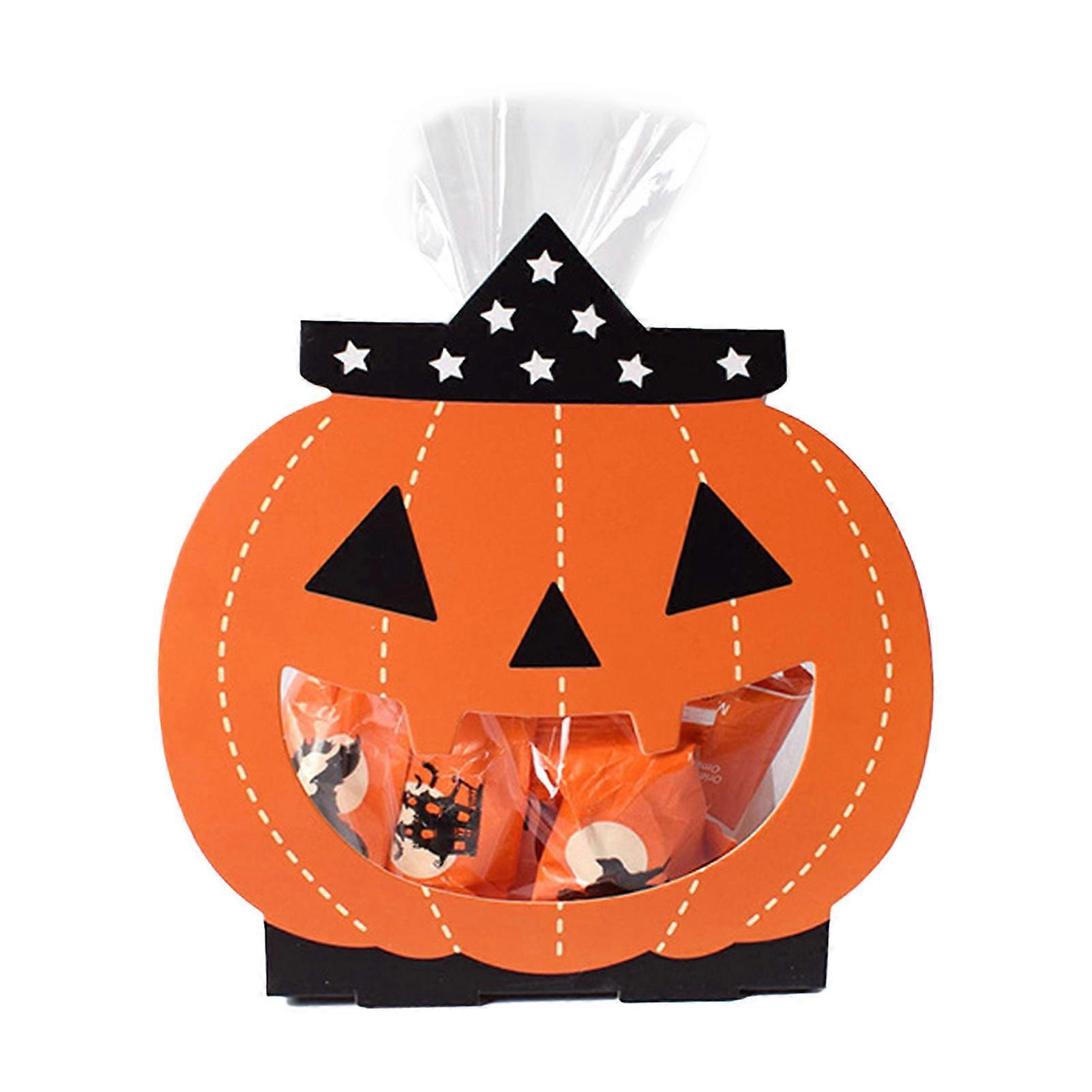 Halloween Candy Packaging Box with Unique Pumpkin Ghost Shaped Design